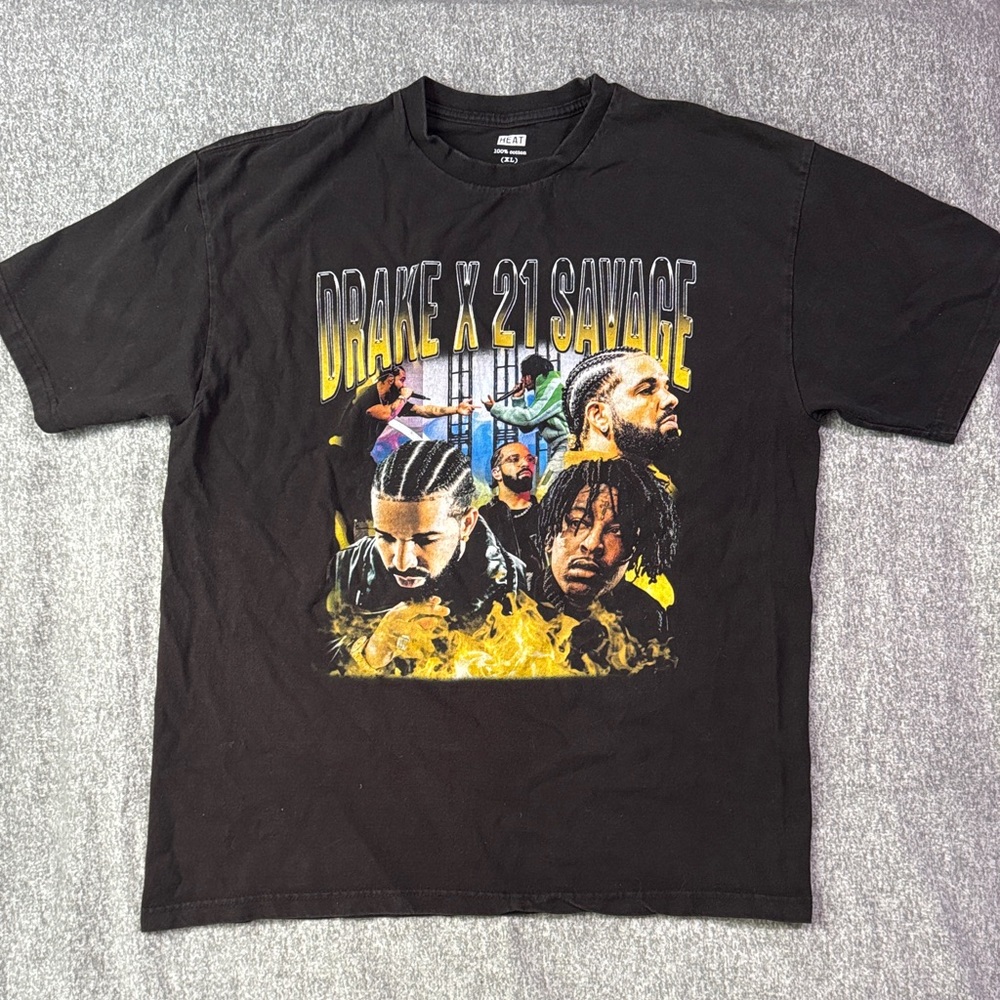 Drake X 21 Savage Rap Hip Hop Tee Shirt Men’s XL